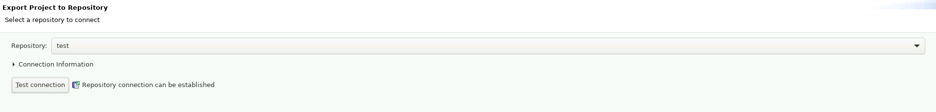 Select repository for export