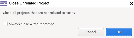 Confirm to close the projects